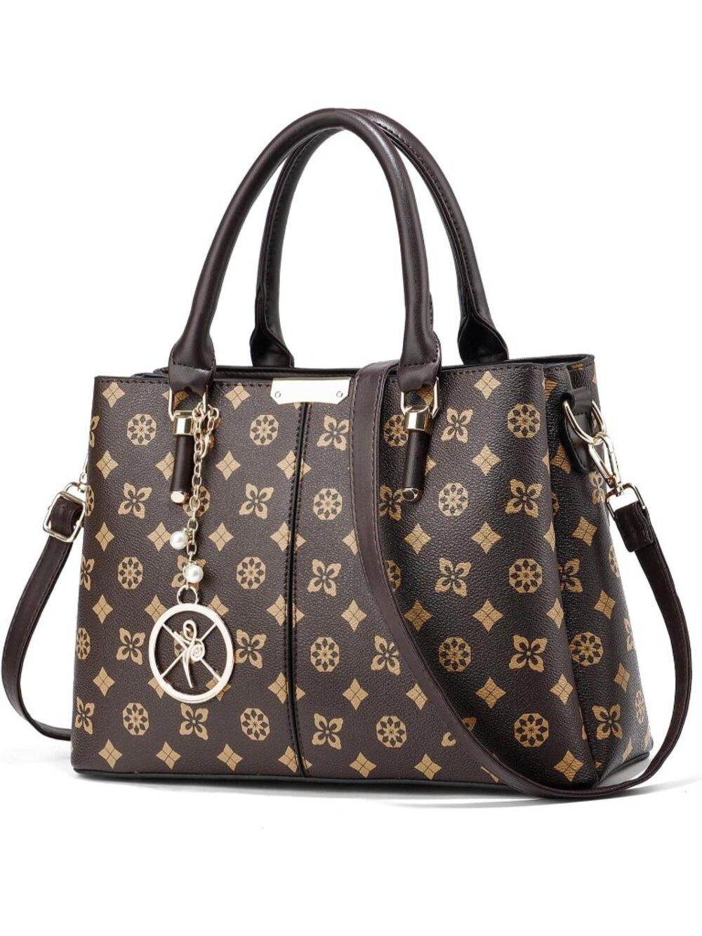 〽️Women's Coffee Top Handle Satchel Messenger Tot Shoulder Purses Trendy Handbag